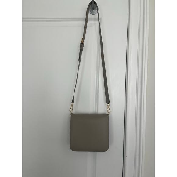 Frame Le Signature Mini Leather Crossbody Bag Taupe - Picture 6 of 10